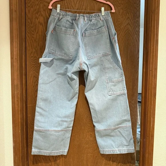 Big Bud Press Denim Carpenter Pants Light Blue Size Medium Petite NEW - Picture 3 of 6